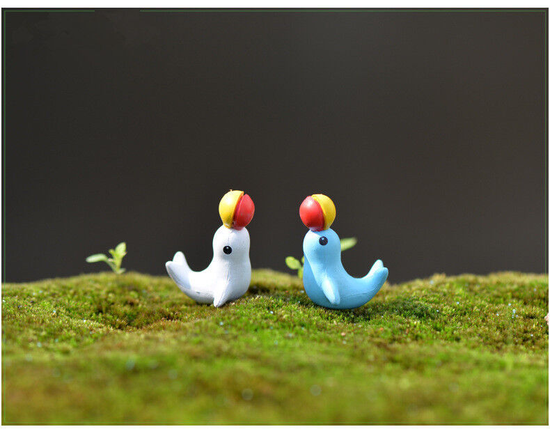 Mini 5pcs Dolphin Miniature Garden Lawn Ornament Bonsai Decoration Figurine DIY