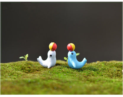 Mini 5pcs Dolphin Miniature Garden Lawn Ornament Bonsai Decoration Figurine DIY