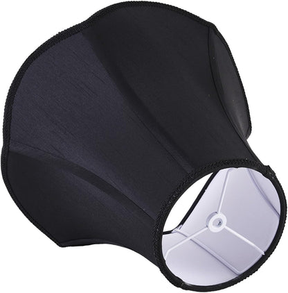 2 Pcs Scalloped Lamp Shades Black Scallop Lamp Shade 6.7``Top X 13``Bottom X 10`