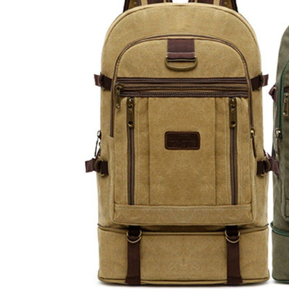 Large Canvas Bag 60 L Traveling Multi Functional Wear Resistant Durable Backpack