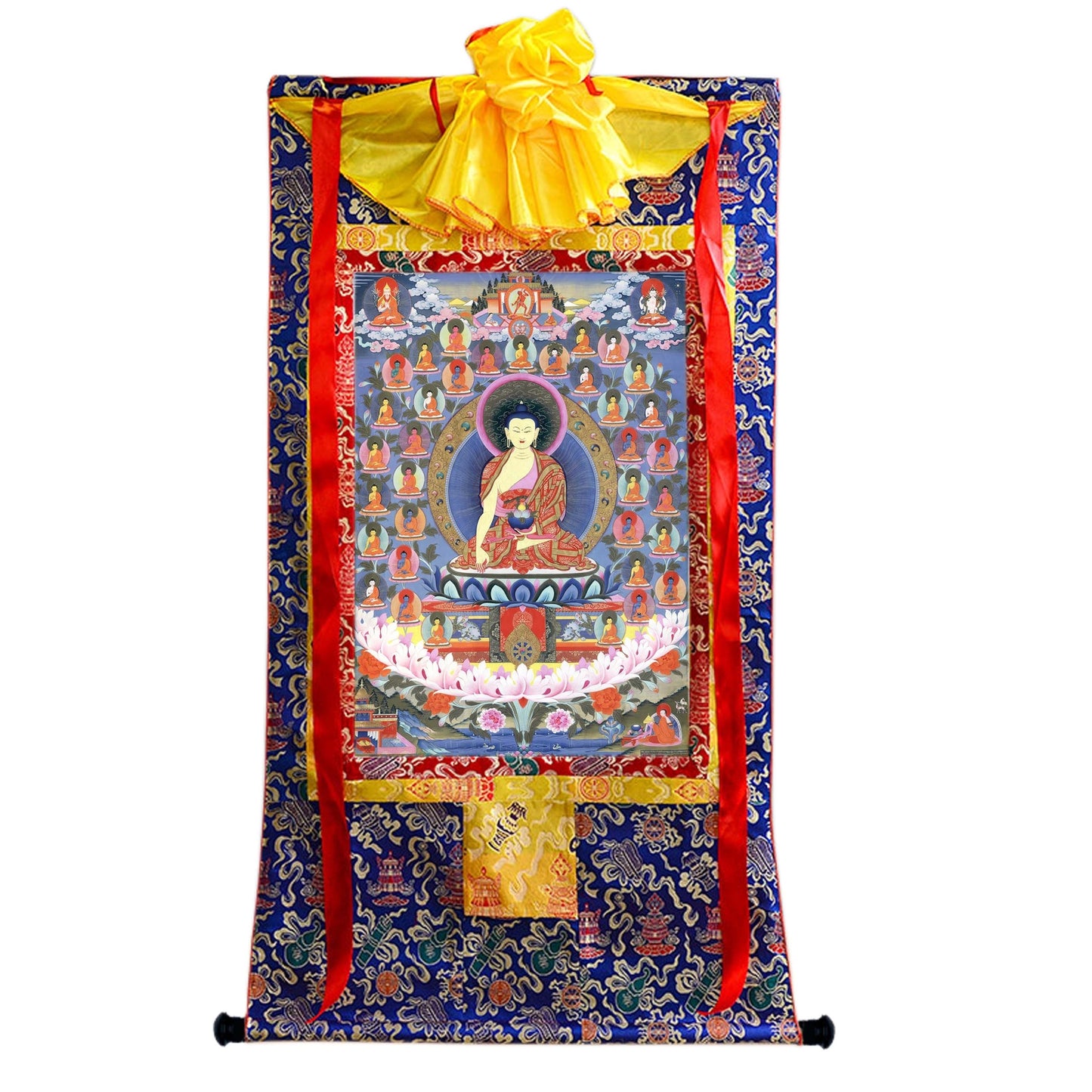 Giclee Printed Tibetan Thangka Art - 35 Confession Buddhas - 47.2"