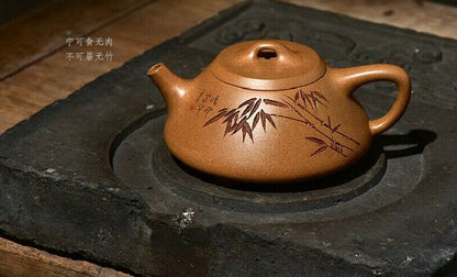 180cc chinese Yixing Handmade Zisha teapot Duan clay ShiPiao Gongfu Tea Pot