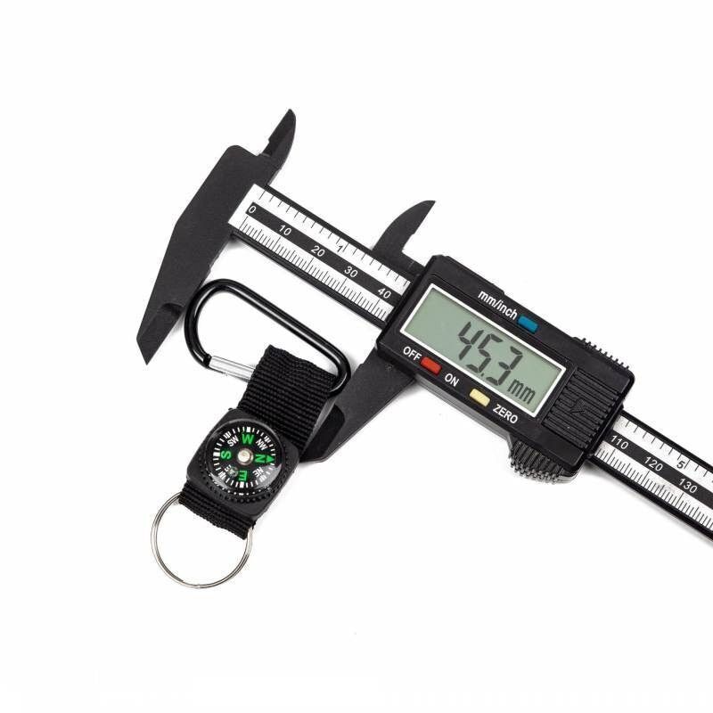 Outdoor Whistle Compass Thermometer Potable Keychain Key Ring Climbing Hiking