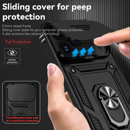 For Iphone 17 Pro Max Case, with Slide Camera Cover HD Screen Protector [Militar