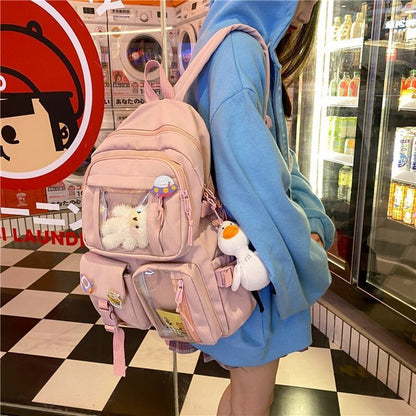 Women Large Capacity Backpack Waterproof Nylon Schoolbag College Laptop Backpack