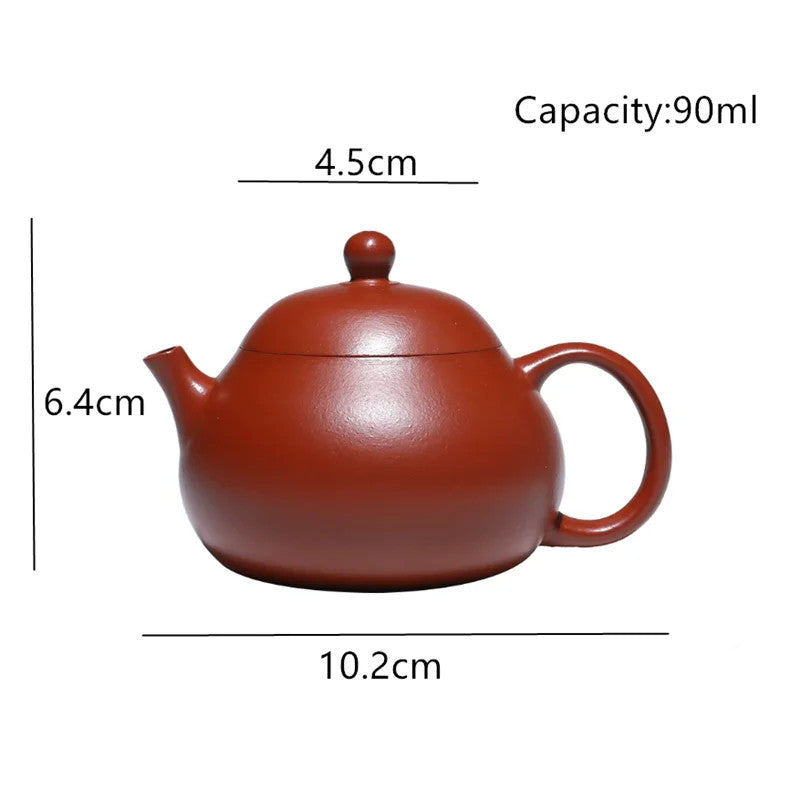 Chinese Yixing Purple Clay Handmade Tea Pot Kettle Zisha Tea Set 90ml