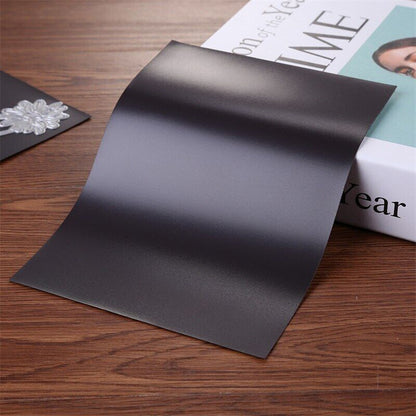 Magnet Sheet 10Pcs Set Rubber Self Adhesive Sticker Black Magnetic Mat 177x127mm