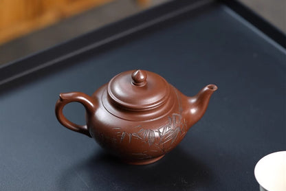 190cc chinese Yixing Handmade Zisha teapot Purple Clay ZhouPan Gongfu Tea Pot