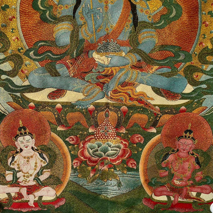 Ancient Tangka Embroidery Guanyin Bodhisattva in Tibet, China 60*90CM（观音菩萨5566）