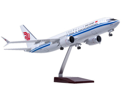1:85 47CM AIR CHINA BOEING 737 MAX Passenger Airplane Landing gear Resin Model