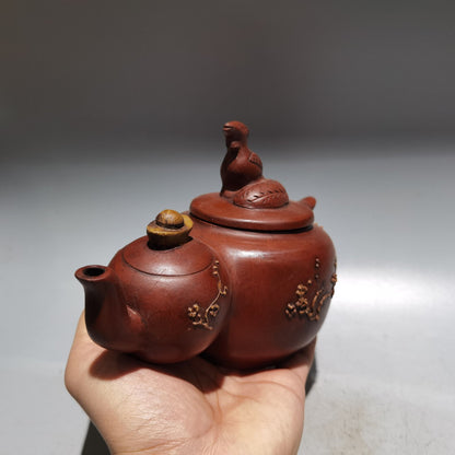 Chinese Yixing Zisha Clay Handmade Exquisite Teapot （葫芦壶 低款：陈鸣远)