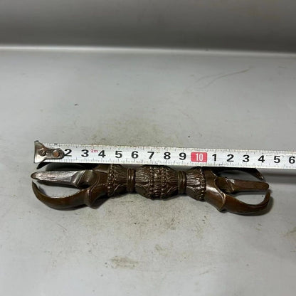 Tibetan Vajra Dorje Ritual Tool Nepalese Four Prong Buddhist Cross Ornament
