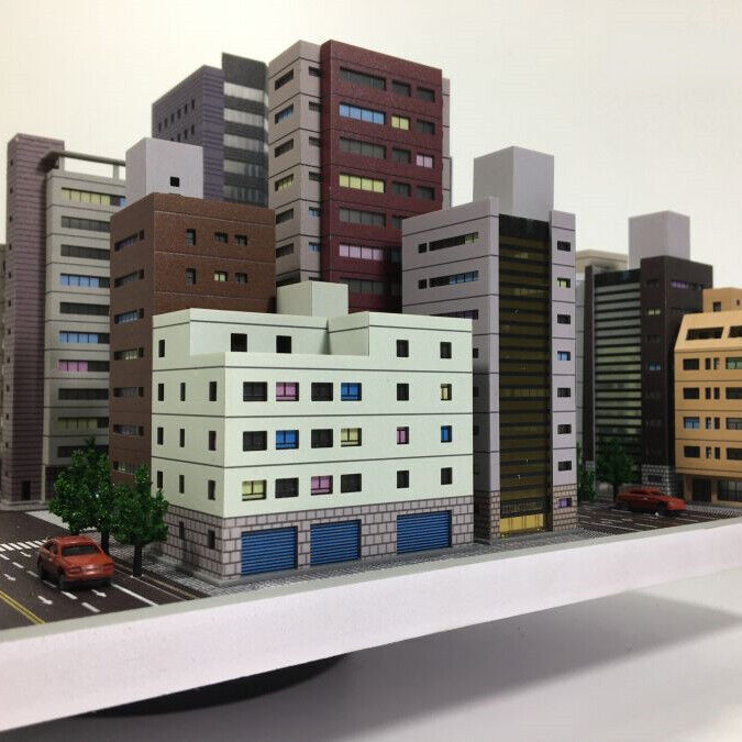 1:300 Building Model Street High-rise Building Railway House Scene Model