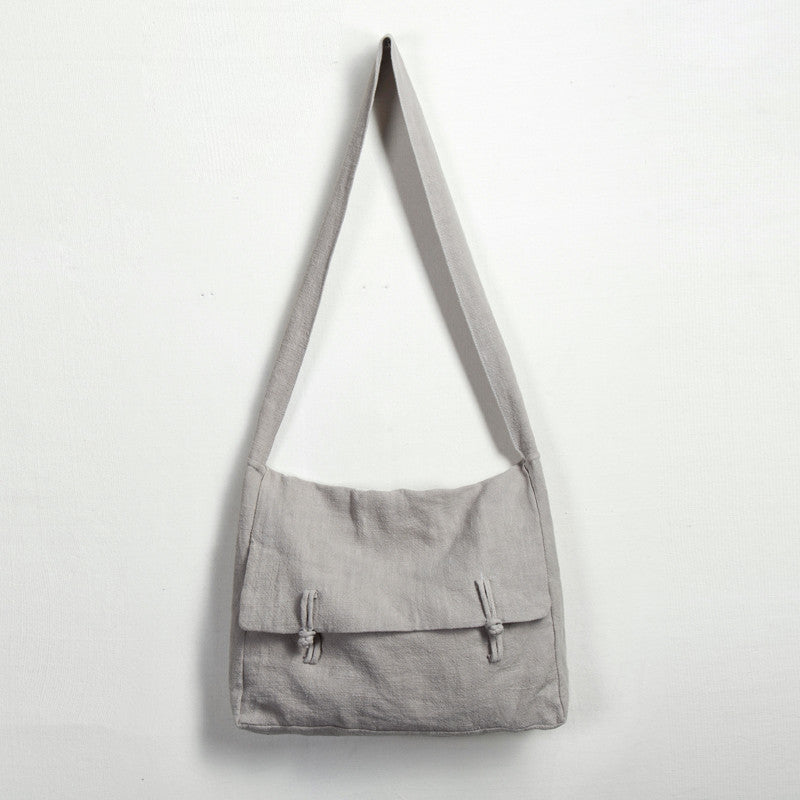 Chinese Buddhist Cotton Linen Crossbody Bags Zen Monk Meditation Shoulder Bag