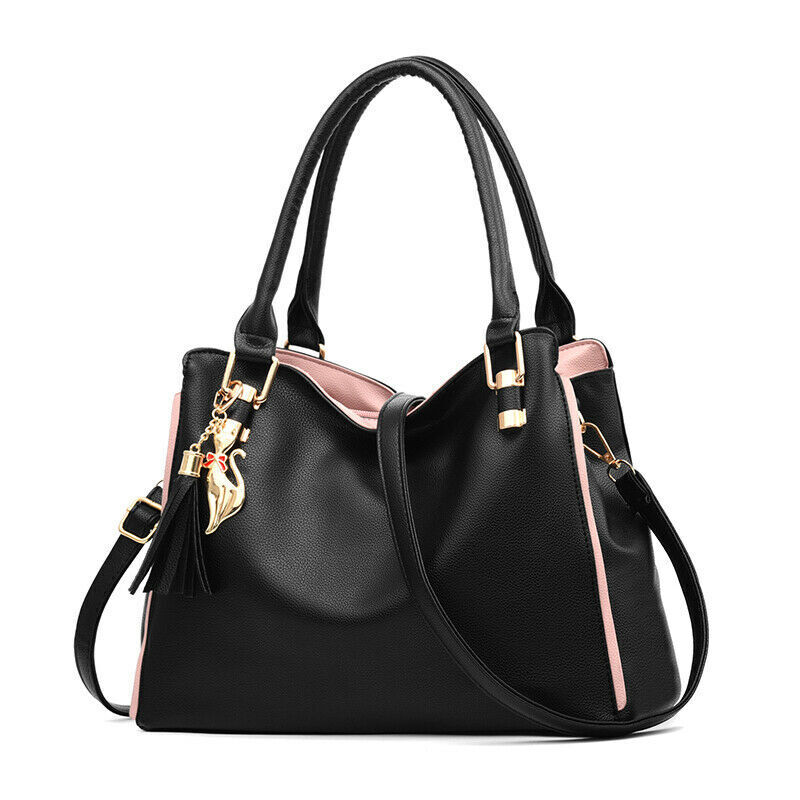 Women's Ladies Vintage PU Leather Handbag Crossbody Tote Messenger Shoulder Bag
