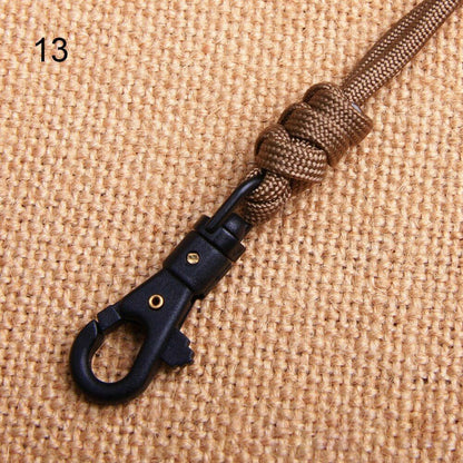 46CM 1 PC Paracord Keychain Lanyard Metal Triangle Buckle Outdoor Cord Carabiner
