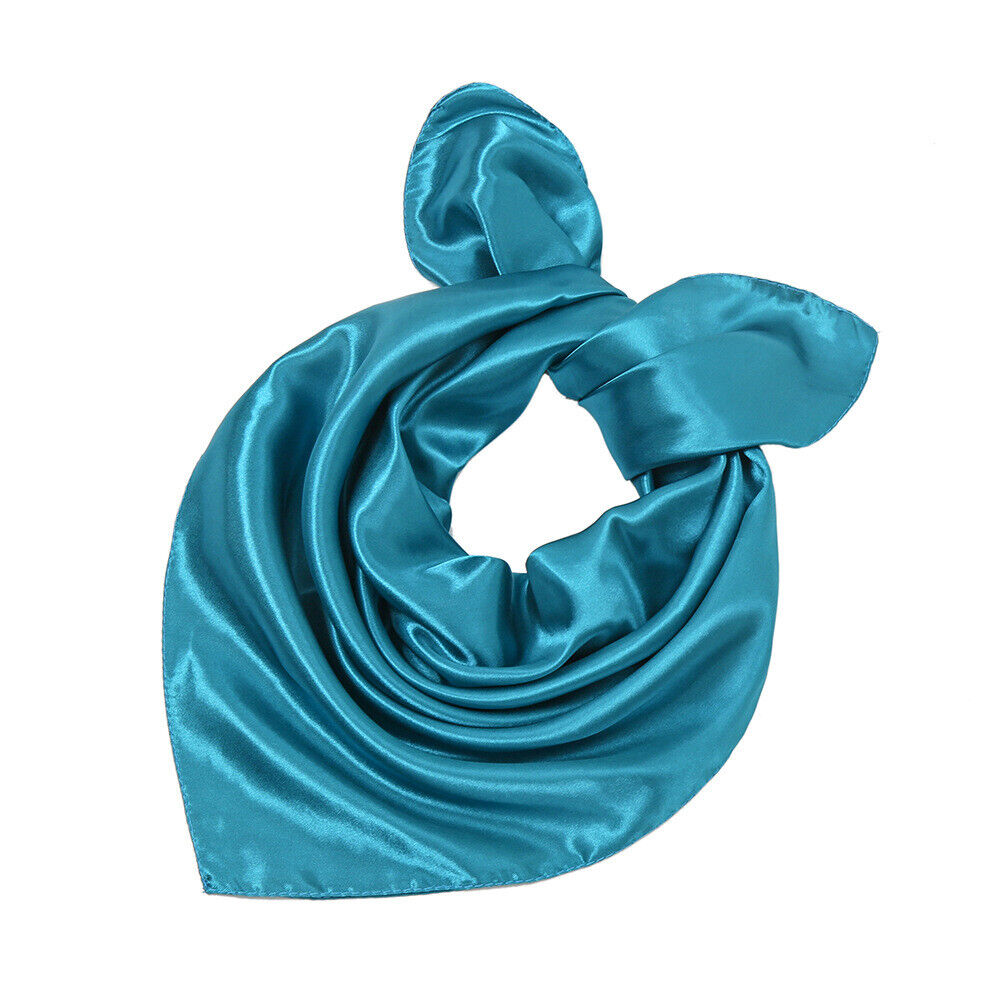 Silk Square Scarf 60cm Satin Neck Hair Tie Band Bag Ribbons Shawl Hijab 60*6