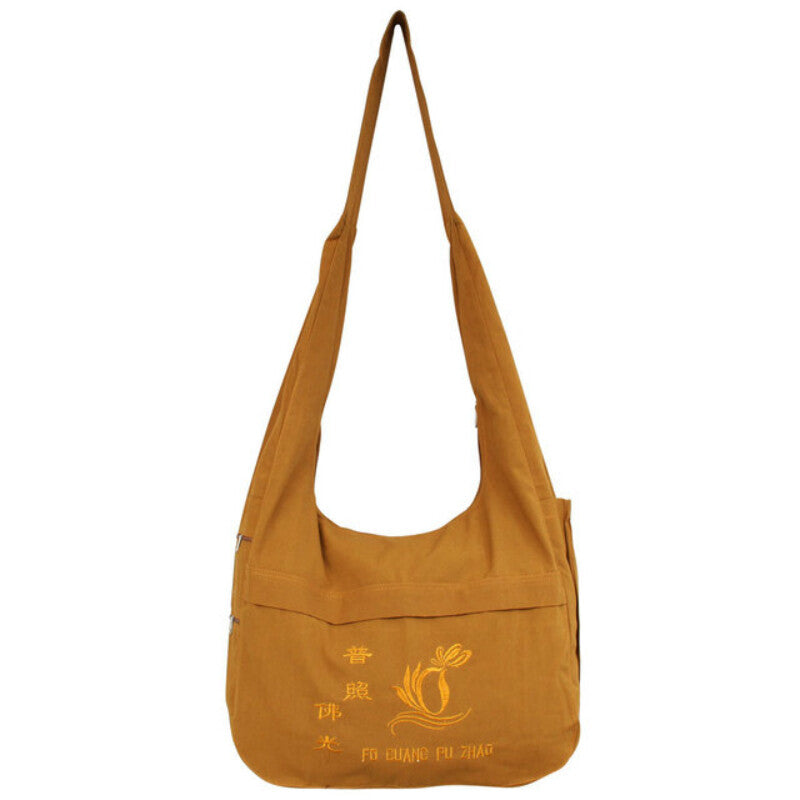 Embroidery Shoulder Bags Shaolin Zen Monk Buddhist Meditation Lay Kung Fu Bag