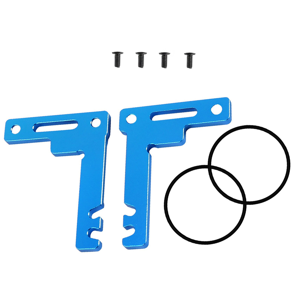 Blue Aluminum Short Battery Holder Bracket Set For Tamiya TT02 Series Holder A
