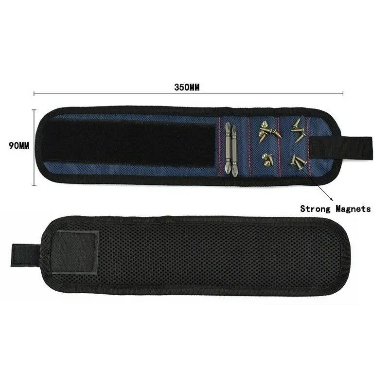 Strong Magnetic Wristband Tool Bags Screw Nail Nut Bolt Drill Storage Portable