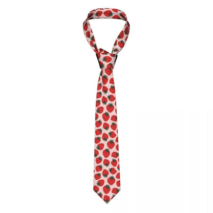 Men Neckties Polyester Strawberry Fashion Unisex Wide Cosplay Suits Ties 8x145cm