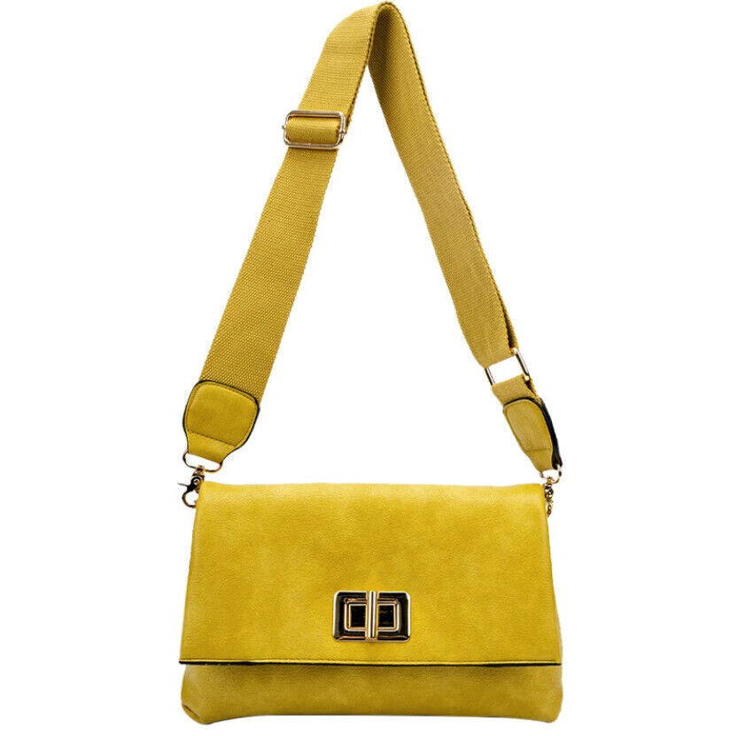 Celela Women Fashion Classic Clutch Wide Strap Crossbody Handbag Purse Bags