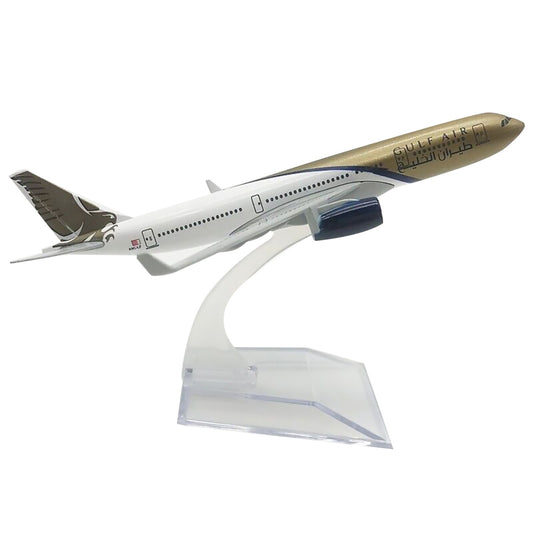 1:400 Scale 16cm GULF A330 Airplane Model W/ Base Alloy Aircraft Plane Decor