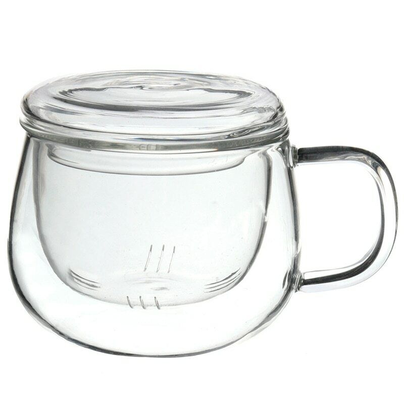 Glass Teaset Tea Water Cup Heat Resistant Coffee Drinkware Tea Infuser FilterLid