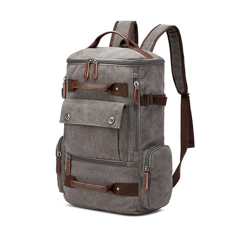 Men's Backpack Vintage Canvas Backpack Men Travel School Bags Large Capacity Bag