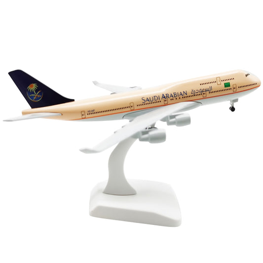 1:400 SAUDI ARABIAN B747 Airplane Alloy Model Souvenir with Display Stand B