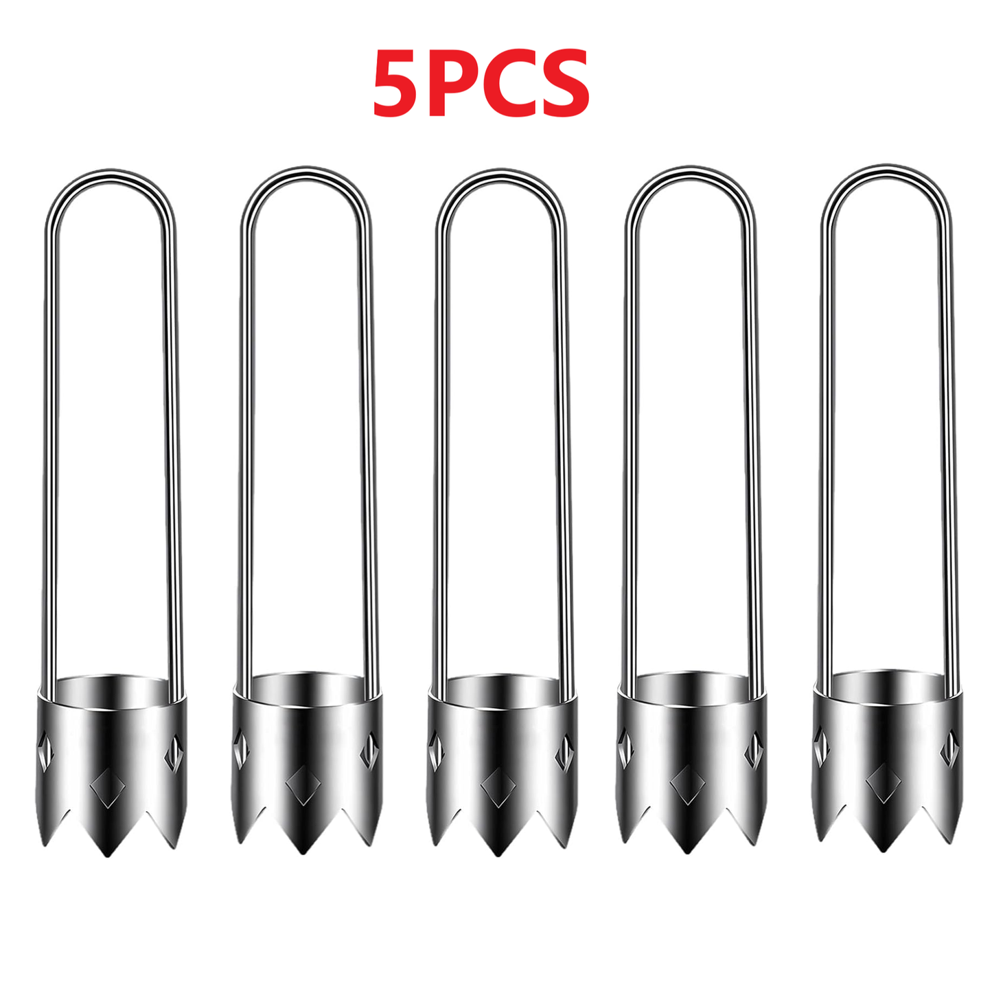 5PCS Stainless Steel Core Remover Pear & Apple Corer Vegetable Seed Extractor