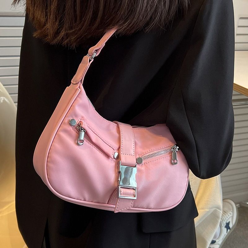 Nylon Cloth Shoulder Bag Net Red Messenger Purse Armpit Bag Small Square 24*8*16