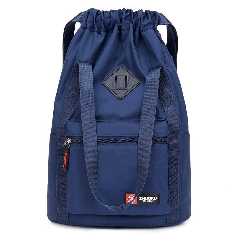 Nylon Backpacks Drawstring Rucksack Multifunction Shoulder Bag Travel Schoolbags