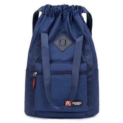 Nylon Backpacks Drawstring Rucksack Multifunction Shoulder Bag Travel Schoolbags