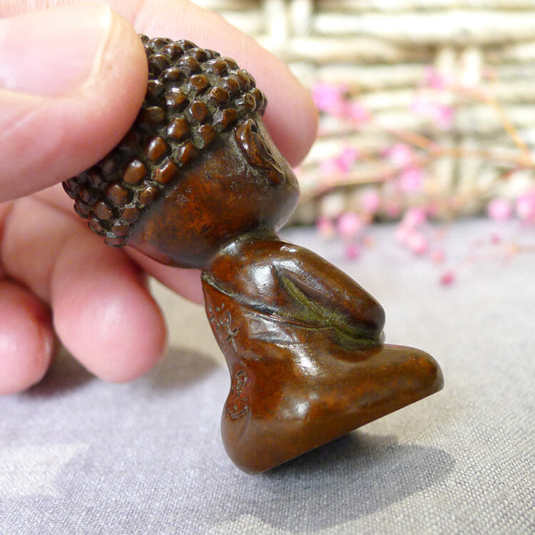 New Brass Monk Statue Figure Sculpture Meditation Zen Buddhism Decor