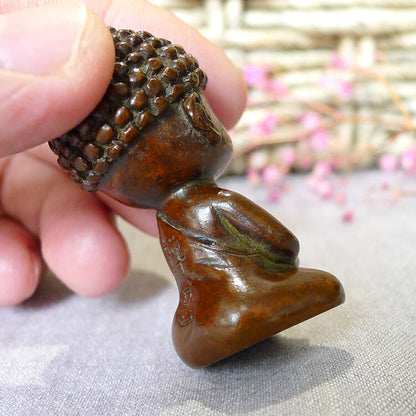 New Brass Monk Statue Figure Sculpture Meditation Zen Buddhism Decor