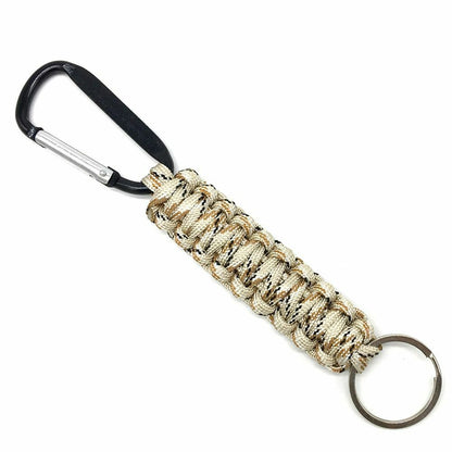 Cord Keychain Military Emergency Paracord Survival Kit Parachute Rope Carabiner