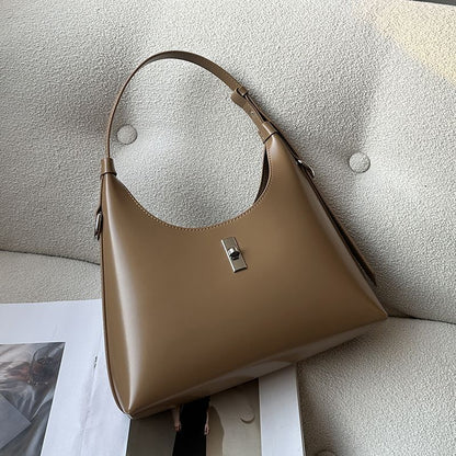 Genuine Leather Bag Small Single Shoulder Purse Versatile Crossbody Underarm Bag