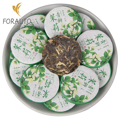 500G Yunnan Jasmine Tea Pu'er Tea Ancient Tree Tea Cake Raw Tea Compressed Tea -
