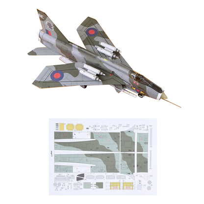 New 1/33 Scale British Lightning F Mk.6 Fighter Paper Model Unassembled Kit