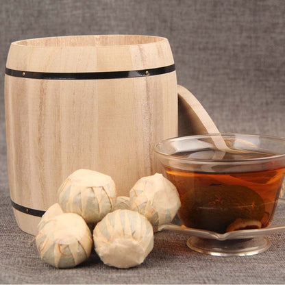 Small Green Mandarin Shu Cha Barrel 250g Orange Bowl Puerh Tea Ripe Puerh Tea-