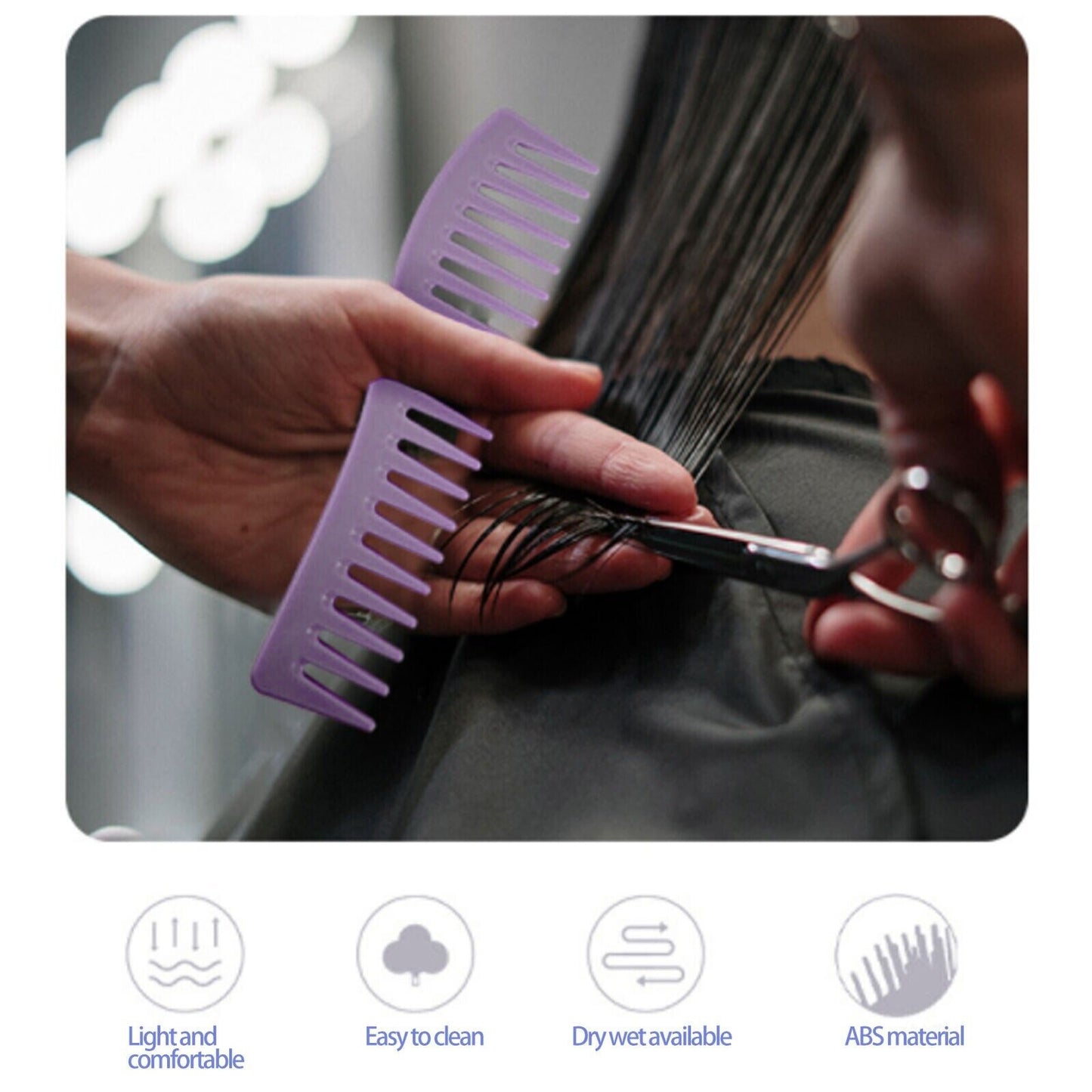 3 Peines Cepillos de Peluqueria Barbero Accesorio Para el Cabello Pintar Teñir