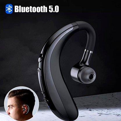 Bluetooth 5.0 Earpiece Wireless Headset Noise Cancelling Earbuds Driving Trucker