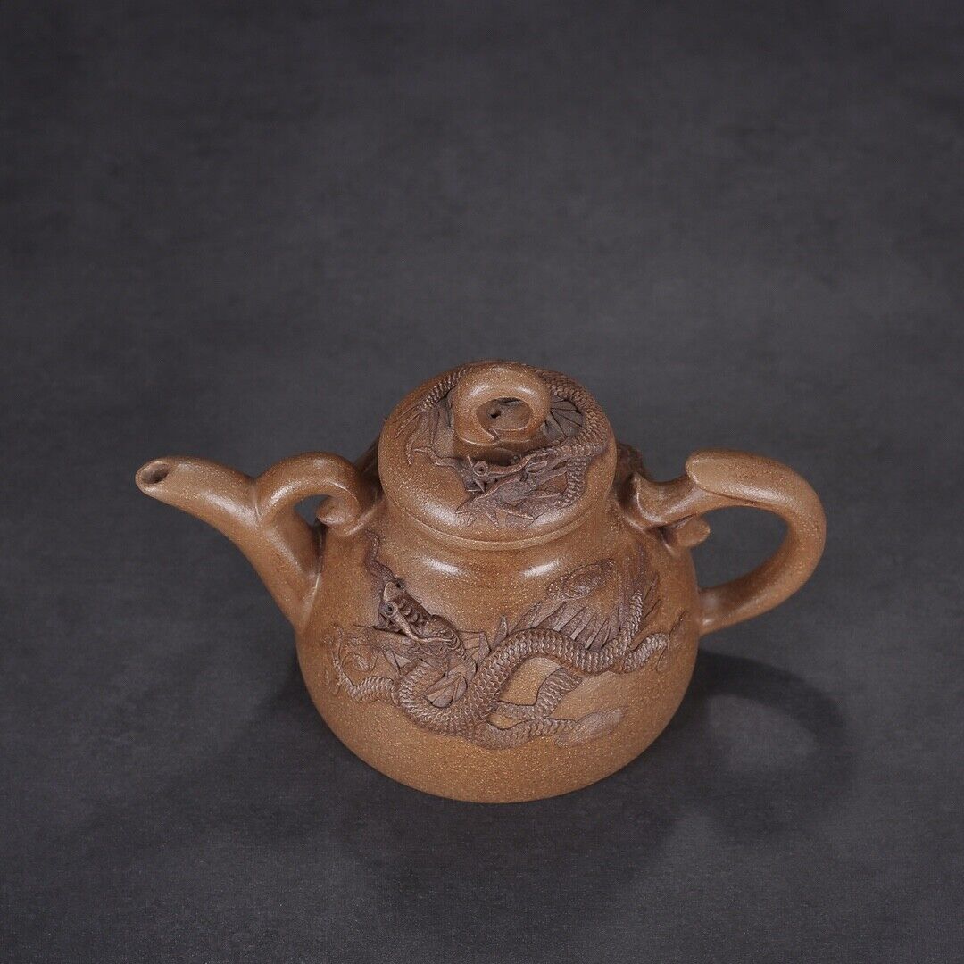 Chinese Yixing Zisha Clay Handmade Exquisite Teapot （龙行天下 底款：时大彬）