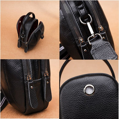 Genuine Leather Handbag High Quality Cowhide Shoulder Messenger Small Totes Bags