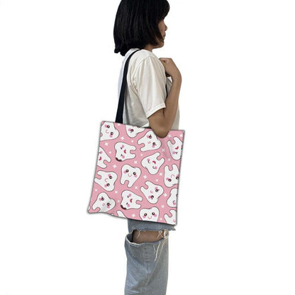 Handbag Casual Tote Bag Shoulder Purse Travelling Storage Pouch Polyester Print