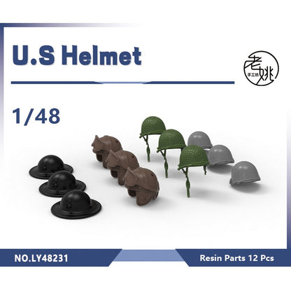 Yao's Studio LY48231 1/48 Model Upgrade Parts US Helmet 12pcs