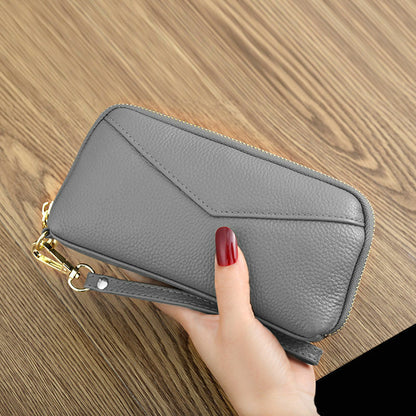 Wallet Genuine Leather Women Bags Purse Wedding Banquet Clutch Bag Solid