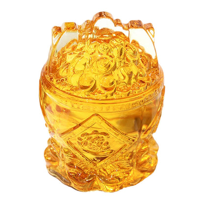 Cornucopia Treasure Bowl Statue Fengshui Paperweight Wealth and Luck Craft Gold