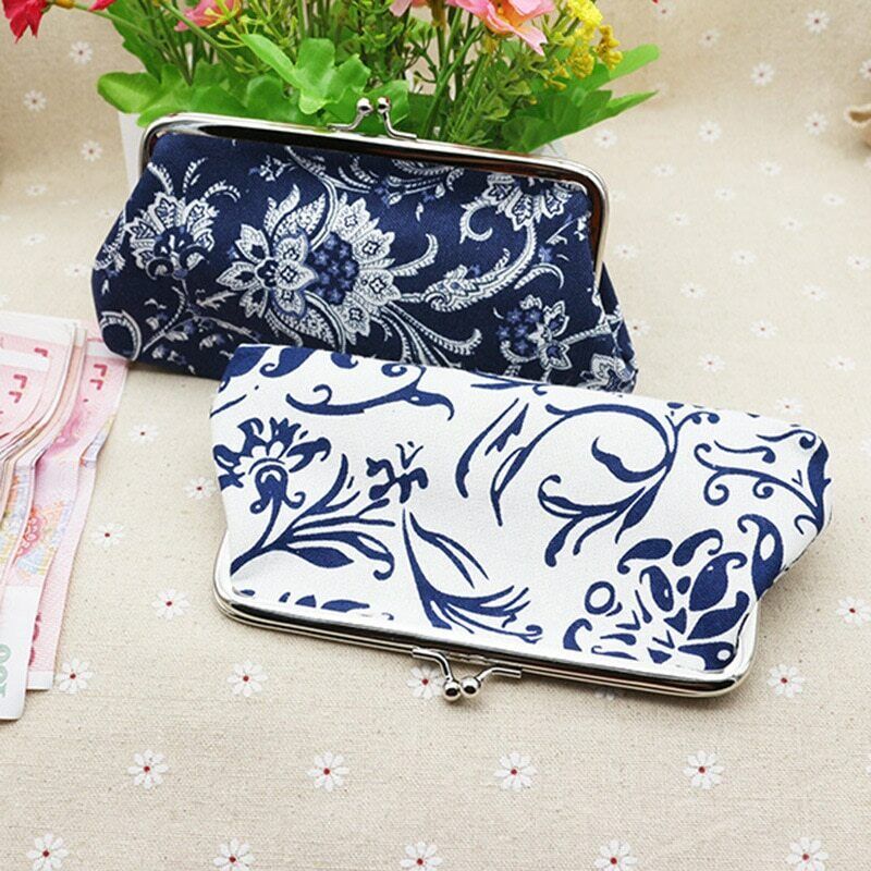 Women National Wallet Card Coin Money Purses Hasp Printing Creative Bags Vintage